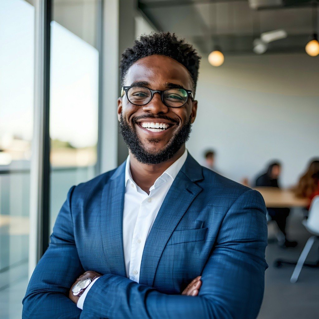 Happy business person